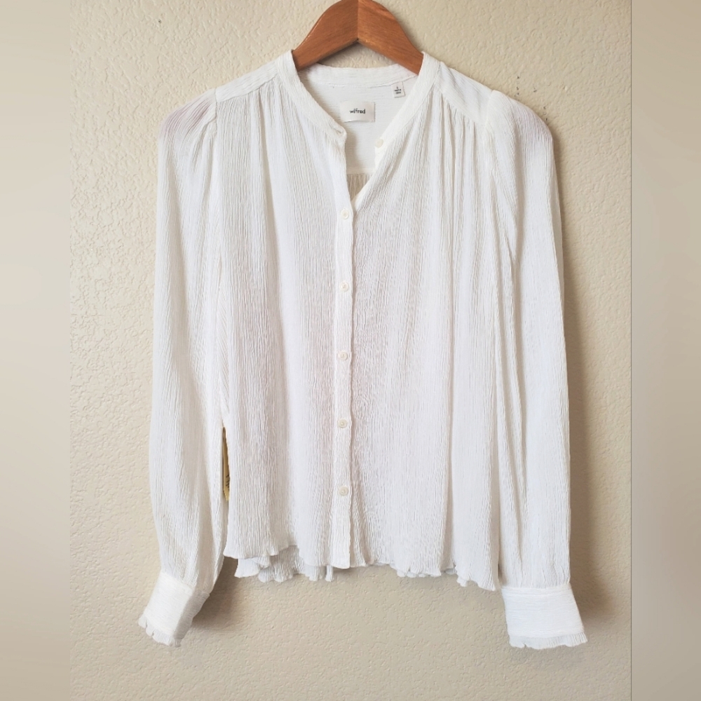 Wilfred textured button up top